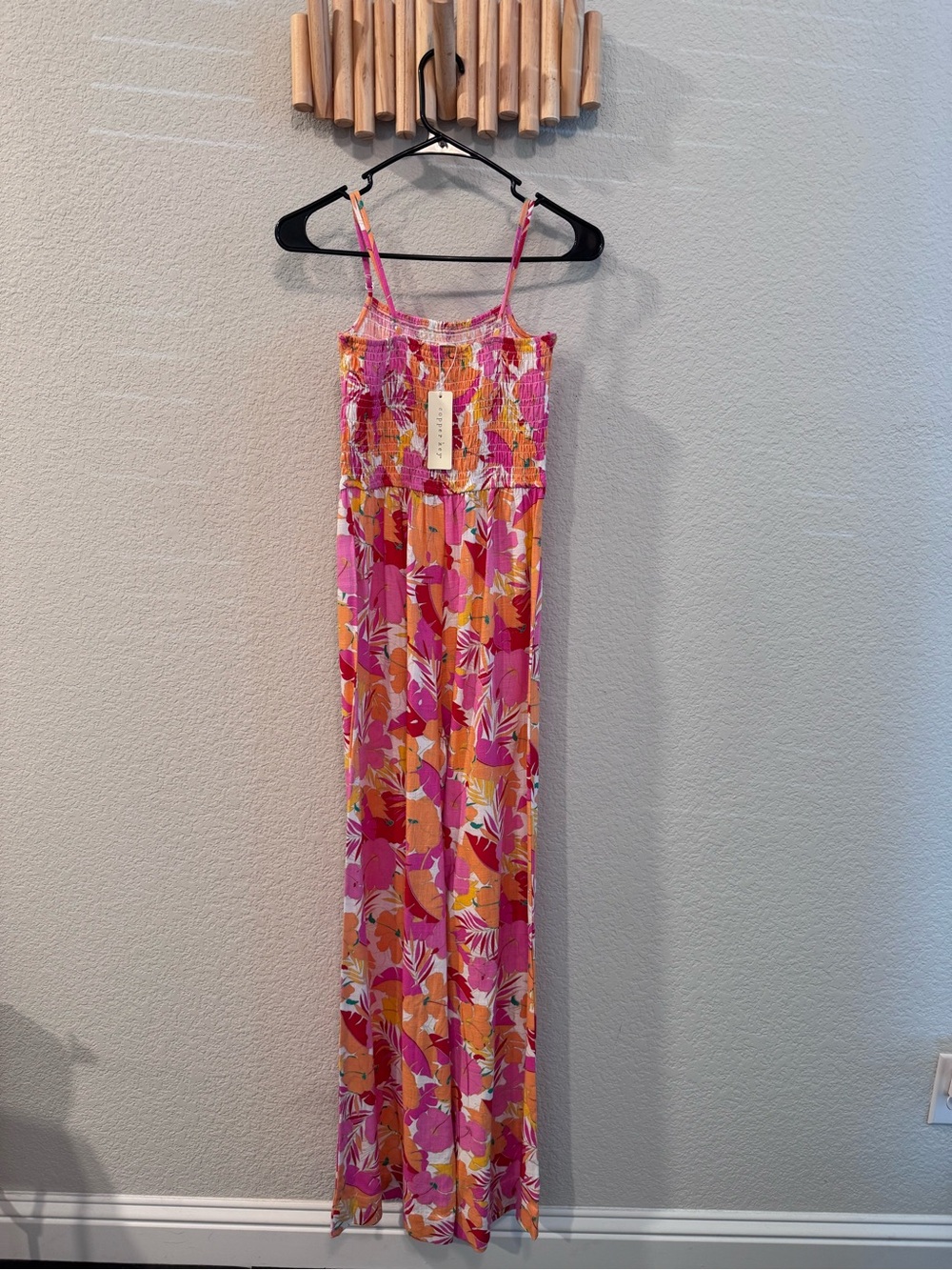 Copper Key Floral Smocked Wide-Leg Jumpsuit – NWT – Size Small - Picture 6 of 10